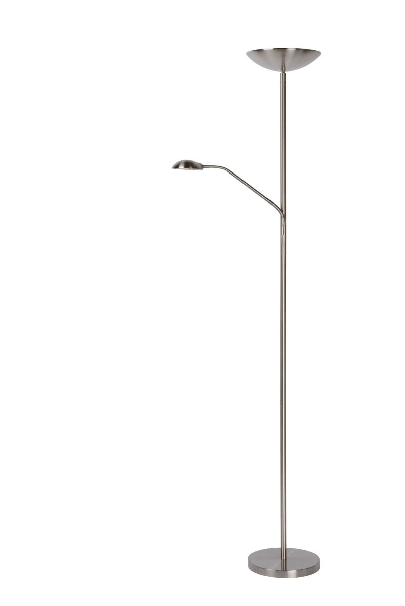 Lucide ZENITH - Stojacia lampa na čítanie - LED Dim. - 3000K - Satin Chrome
